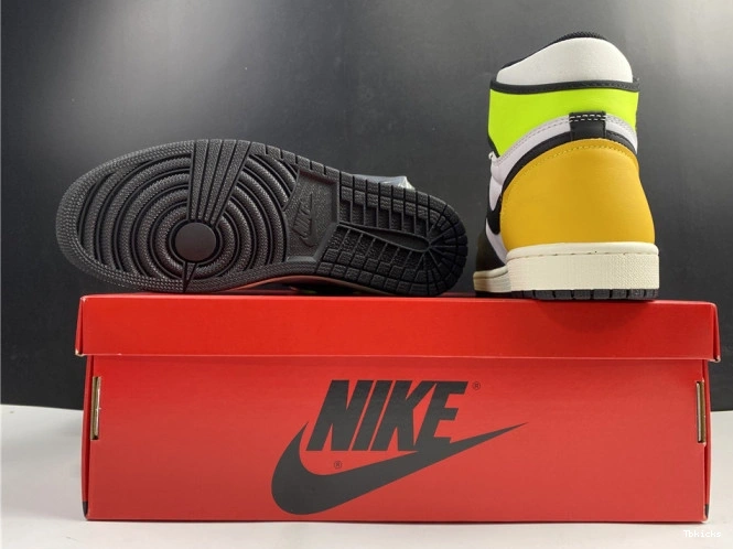 Rep TBK OG 'VOLT 555088-118 AIR GOLD' HIGH 1 RETRO JORDAN 0819